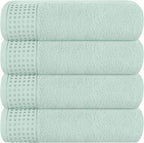 GLAMBURG Ultra Soft 4 Pack Oversized Bath Towel Set 27x54 inches, 100% Cotton by GLAMBURG