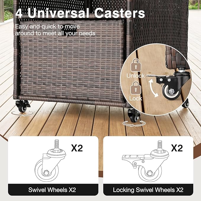 HOMREST Outdoor Pool Towel Rack - Image 3