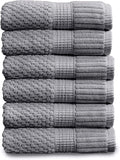 NY Loft 100% Cotton Hand Towel 6 Pack | Super Soft & Absorbent Quick-Dry Hand by NYLoft