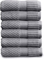 NY Loft 100% Cotton Hand Towel 6 Pack | Super Soft & Absorbent Quick-Dry Hand by NYLoft