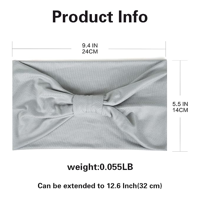 GiLi 6 Pack Wide Headbands for Women Non Slip Soft Elastic Hair Bands Yoga - Image 2