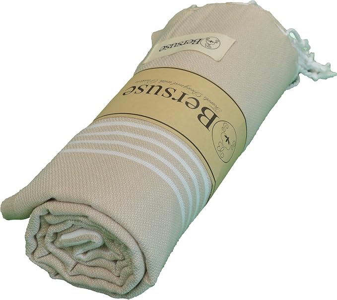 Bersuse Towels Anatolia XL Beach Blanket Throw Blanket Turkish Towel 100% - Image 2