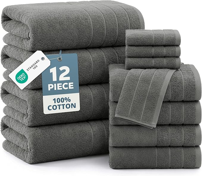 CASA PLATINO Premium Cotton Turkish Towel Set by CasaPlatino