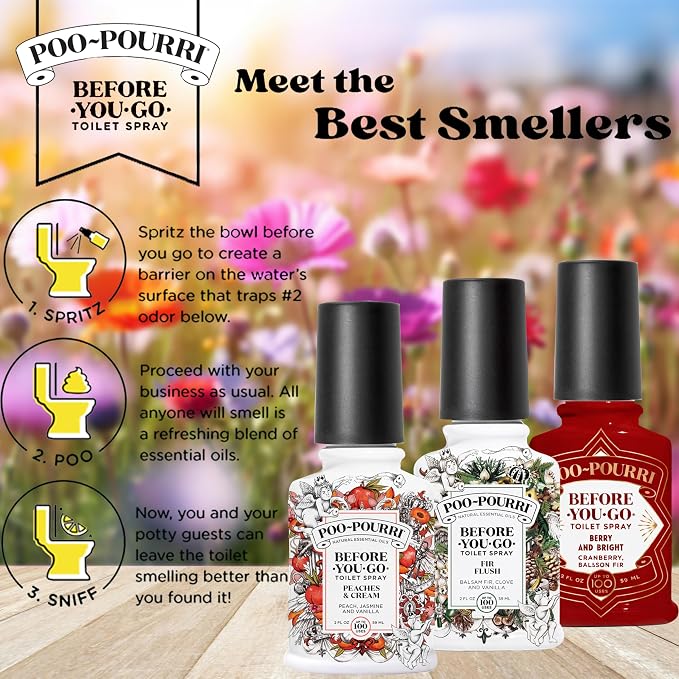 Poo-Pourri Before-You-Go Toilet Spray, Spring 2 Oz Variety Pack– Berry & Bright - Image 3