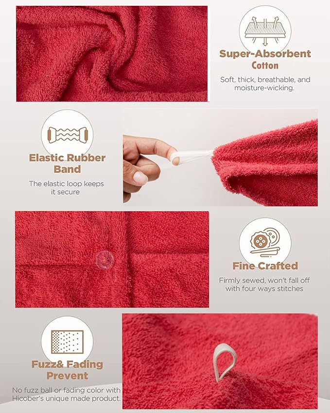 Textila 100% Cotton Hair Wrap Towels - Image 4