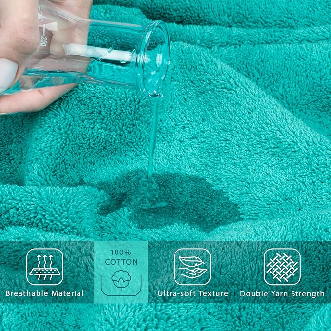 Cotton Paradise 100% Cotton 40x80 Oversized Bath Sheet, Extra Large Turkish - Image 4