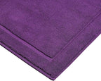 Hawmam Linen Purple Bath Mats, 21 x 34 inches, Banded Design, Highly Absorbent - Image 6