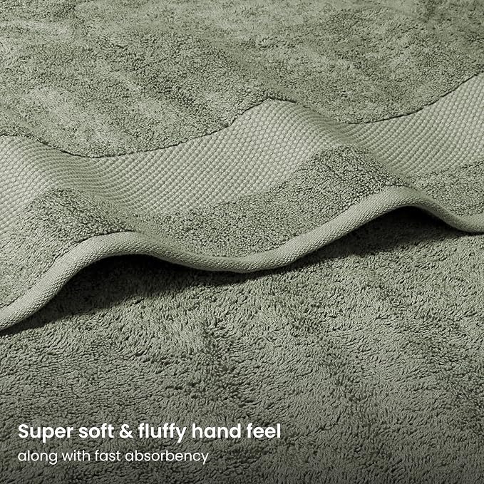 BIOWEAVES 100% Organic Cotton 700 GSM Plush Luxury Bath Towels - Image 3