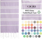 Cacala Lightweight and Thin Turkish Beach Towel 100% Cotton Sand-Free and by CACALA