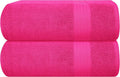GLAMBURG Premium Cotton Oversized 2 Pack Bath Sheet 35x70-100% Pure Cotton by GLAMBURG