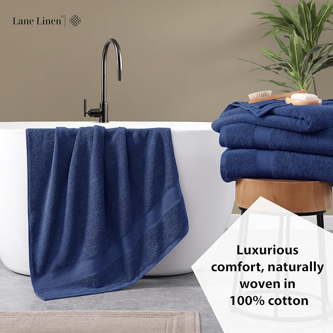 LANE LINEN 100% Cotton Bath Sheets 4 Pack - Image 4