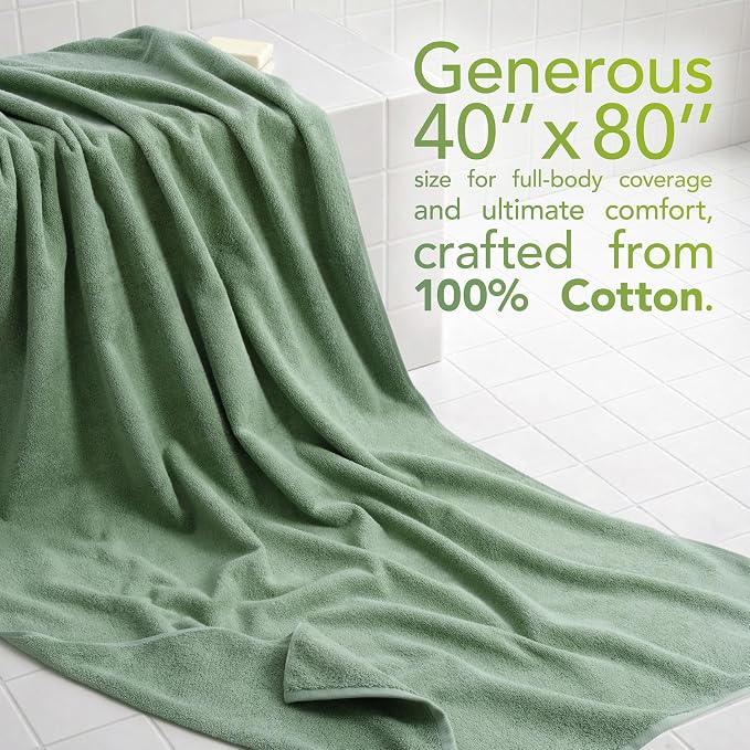 American Soft Linen 100% Cotton 600 GSM Turkish 40x80 Oversized Bath Towel Sheet - Image 2