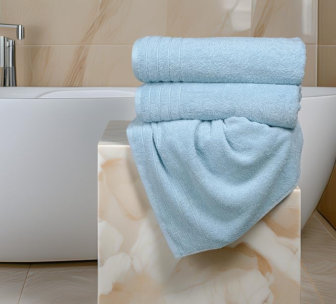 Tens Towels Pack of 4 Extra Large Bath Towels 30 x 60 Inches, 100% Cotton - Image 3