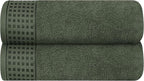GLAMBURG 100% Cotton 2 Pack Oversized Bath Towel Set 28x55 Inches, Ultra Soft by GLAMBURG