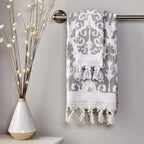 SKL Home Mirage Fringe 100% Turkish Cotton Bath Towel, Taupe 54.00" x 28.00" - Image 6