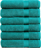 Pleasant Home Bath Towels Set of 6 100% Cotton, 515 GSM | Lightweight, Soft & by PH+Pleasant+Home