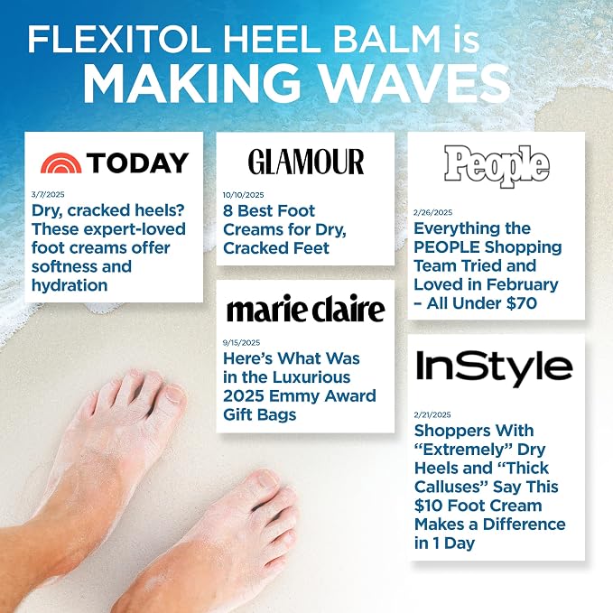 Flexitol Heel Balm Twin Pack, Cracked Heel Cream & Foot Balm, Intensive - Image 7