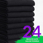 GREEN LIFESTYLE Black Microfiber Bleach Safe Towel Bulk Sets, Premium Spa - Image 2