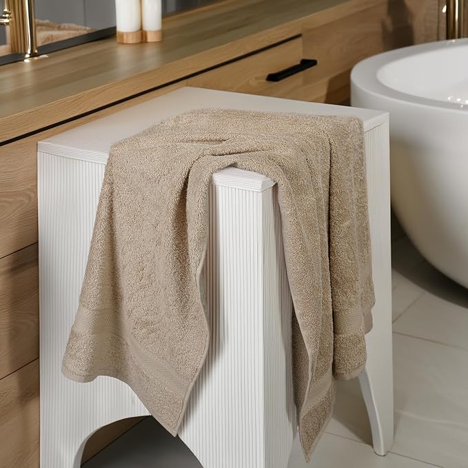 Commercial Bulk Pack of 12 Large Bath Towels – 100% Cotton Terry 24" x 50" – - Image 2