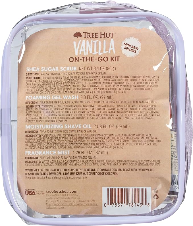 Tree Hut Mini Vanilla Everything Shower Gift Set, Mothers Day Gifts, - Image 2