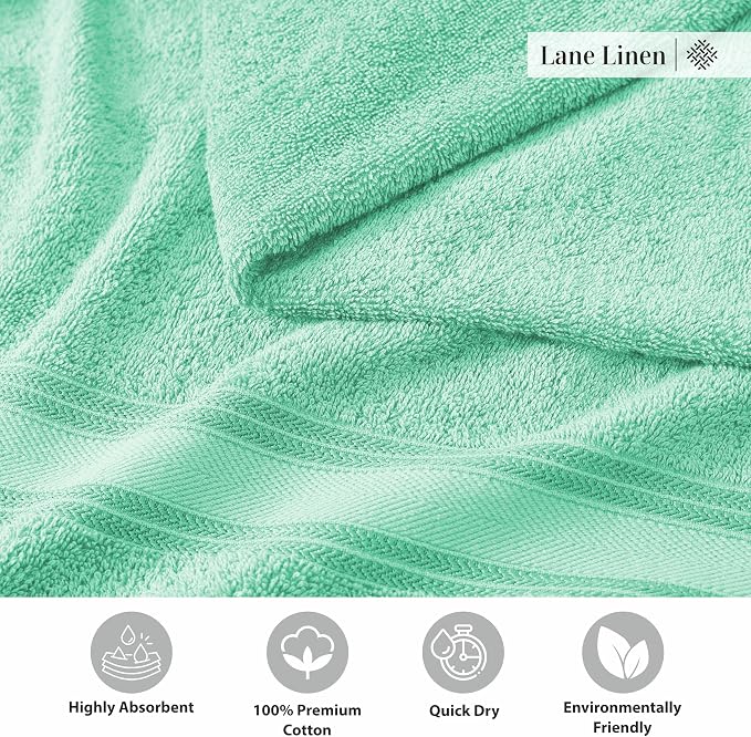 LANE LINEN 100% Cotton Bath Towels Set of 4 - Image 5