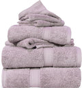 SUPERIOR Egyptian Cotton Pile 6 Piece Towel Set, Includes 2 Bath, 2 Hand by SUPERIOR