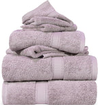 SUPERIOR Egyptian Cotton Pile 6 Piece Towel Set, Includes 2 Bath, 2 Hand by SUPERIOR