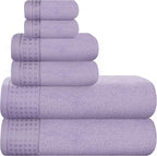 GLAMBURG 100% Cotton Ultra Soft 6 Pack Towel Set, Contains 2 Bath Towels 28x55 by GLAMBURG