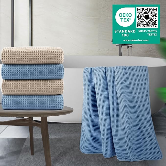 POLYTE 430 GSM Microfiber Oversize Quick Dry Lint Free Bath Towel, 60 x 30 in - Image 3