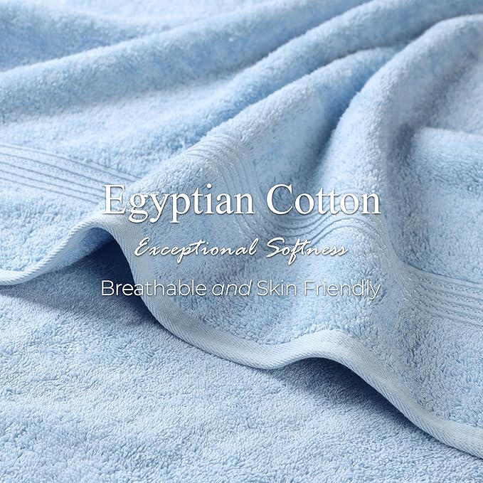 Superior Egyptian Cotton 9-Piece Towel Set, Guest Bath Decor Essentials - Image 7