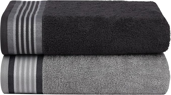 CASA COPENHAGEN He & She 4Pcs 100% Egyptian Cotton Large Designer Towels Gift - Image 2