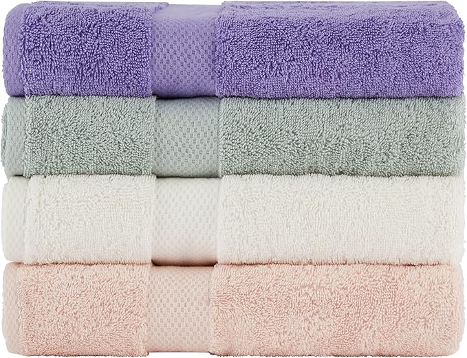 BolBom Towels 4 Pack Medium Bath Towel Set, 27“X54” Inches, 500 GSM 100% Ring - Image 2