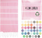 Cacala Lightweight and Thin Turkish Beach Towel 100% Cotton Sand-Free and by Cacala