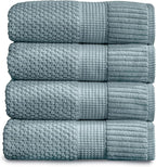 NY Loft 100% Cotton Bath Towel 4 Pack | Super Soft & Absorbent Quick-Dry Bath by NYLoft