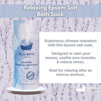 Eco Bath London Relaxing Lavender Epsom Salt Bath Soak – Tube 2.2 LB | Made in - Image 2