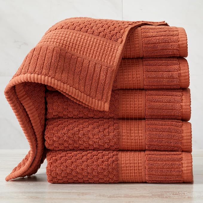 NY Loft 100% Cotton Hand Towel 6 Pack Hand Towel Set | Super Soft & Absorbent - Image 8