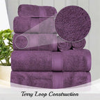 SUPERIOR Egyptian Cotton Pile 8 Piece Towel Set, Includes 2 Bath, 2 Hand - Image 5