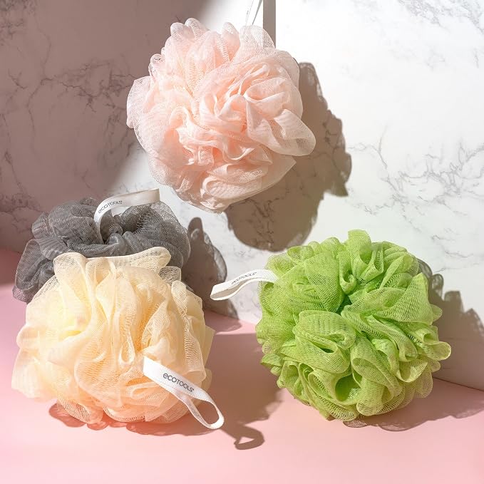 EcoTools Delicate EcoPouf 4 Pack, Loofah Sponge - Image 4