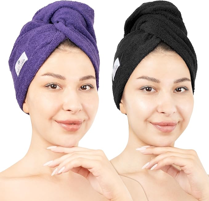 American Soft Linen 100% Cotton Hair Towels by AmericanSoftLinen