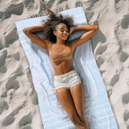 Cacala Lightweight and Thin Turkish Beach Towel 100% Cotton Sand-Free and - Image 2