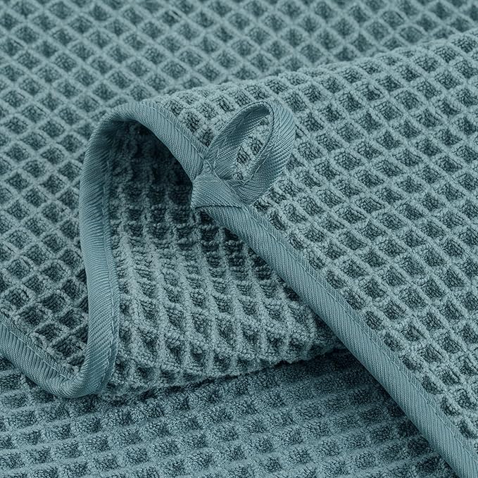 MICROFI New Microfiber Waffle Bath Towels, 2 Pieces, Fast Drying, Lint Free 430 - Image 3
