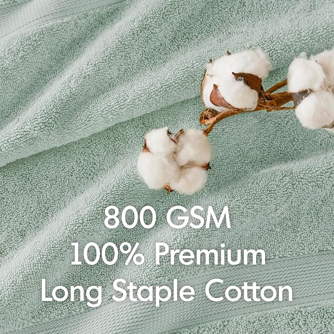Madison Park 800GSM Bath Sheet Towel Oversized 34" x 68" 2 Pack 100% Cotton - Image 8