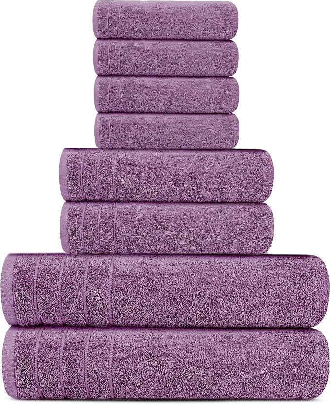 Tens Towels Pack of 8 Towels Set, 2 Extra Large Bath, 2 Hand, 4 Washcloths - Image 5