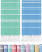 Antfuny 2 Packs Turkish Beach Towels Pool Towel Beach Mat Sauna Blanket Fast by ANTFUNYgivesmorechoices