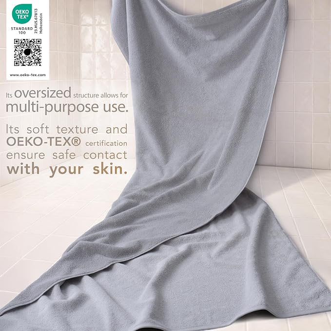 Cotton Paradise 100% Cotton 40x80 Oversized Bath Sheet, Extra Large Turkish - Image 3