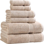 Superior Egyptian Cotton 6-Piece Towel Set, Bathroom Essentials, Towels by SUPERIOR