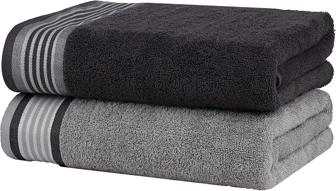 CASA COPENHAGEN He & She 2Pcs 100% Egyptian Cotton Large Designer Bathsheet - Image 2