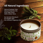 Magnificent 101 Long Lasting Pure White Sage Candle - 6 Oz - 35 Hour Burn Time - Image 2
