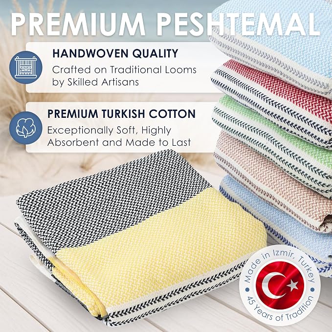 ATANI Turkish Beach Towel, Converts to a Bag, Oversized 100% Cotton Bath Towels - Image 6