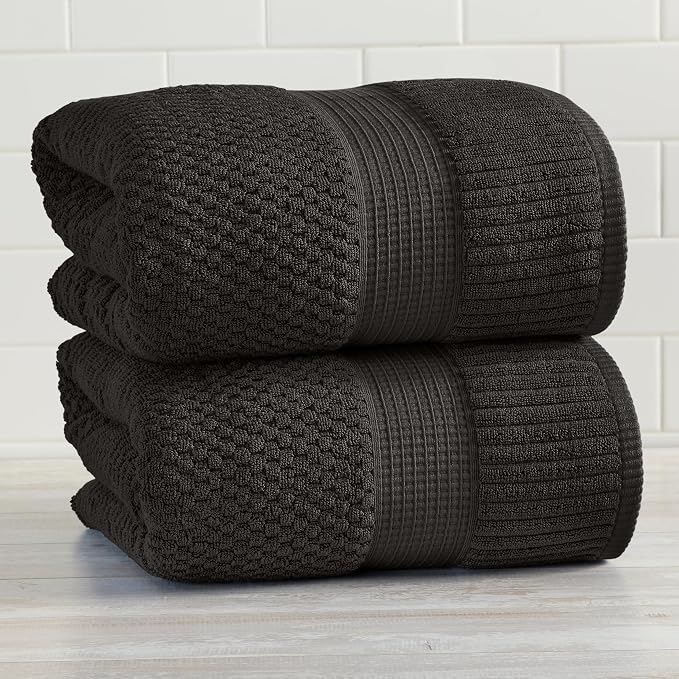 NY Loft 100% Cotton 2 Pack Bath Sheet Towel Set | Extra Large Oversize Bath - Image 8